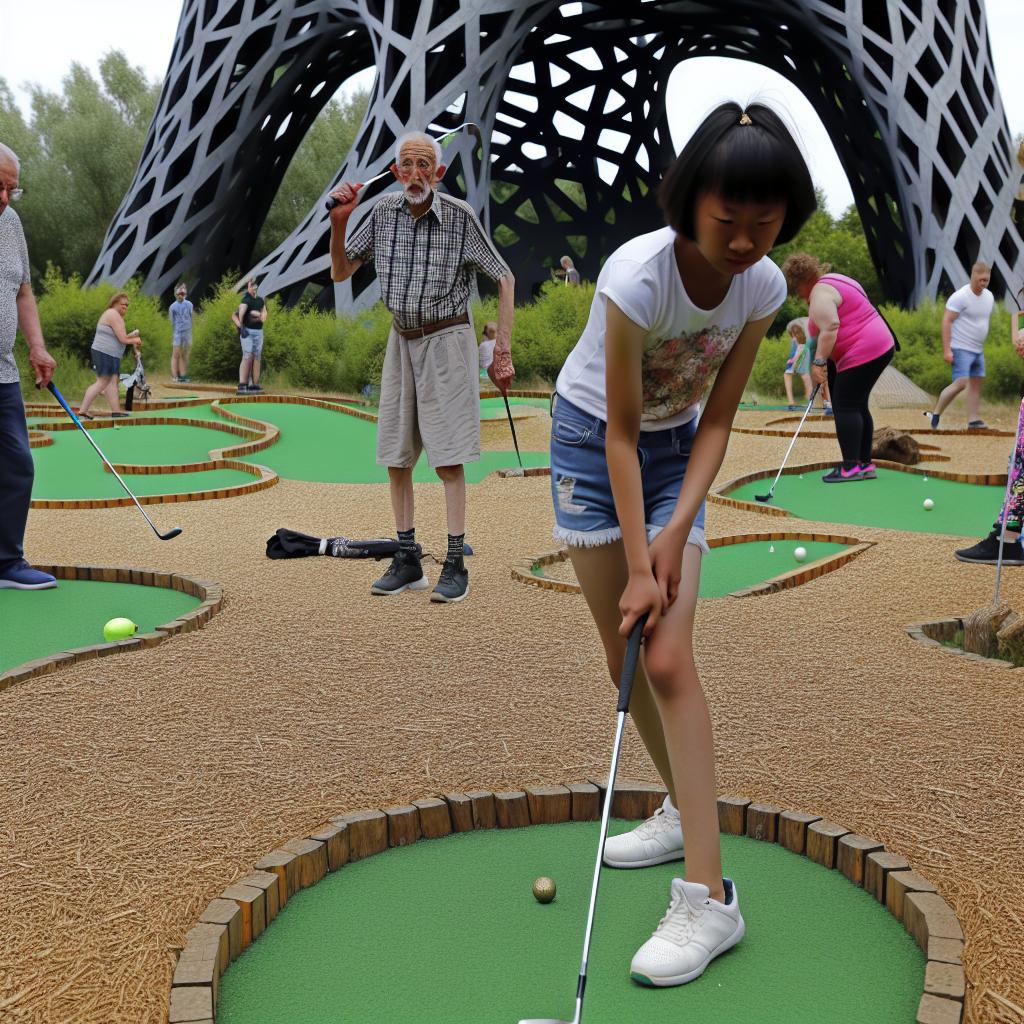 Minigolf u Žižkovské věže pro každého