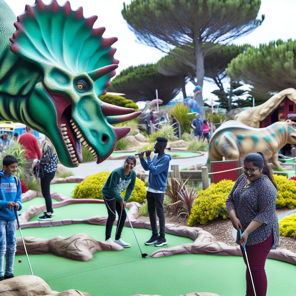 Dinosaur Mini Golf jako zábavná aktivita