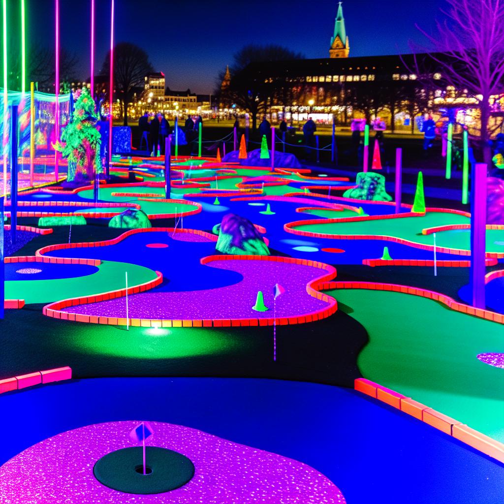 Neon minigolf v Hannoveru a jeho kouzlo