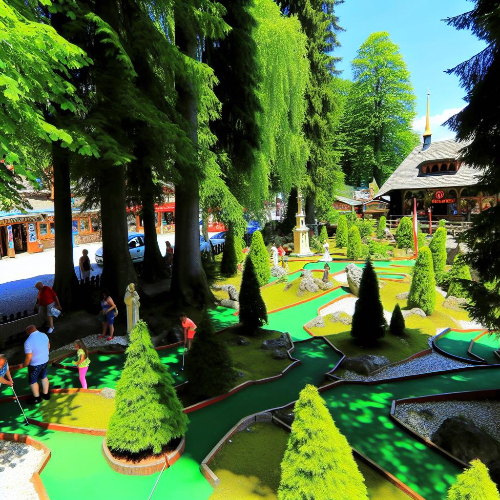 Minigolf v Senecu jako turistická atrakce