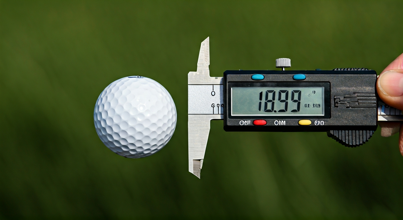 Jaký průměr má golfový míček? Překvapivá fakta odhalena 1 Velikost golfového míčku měřená posuvným měřítkem