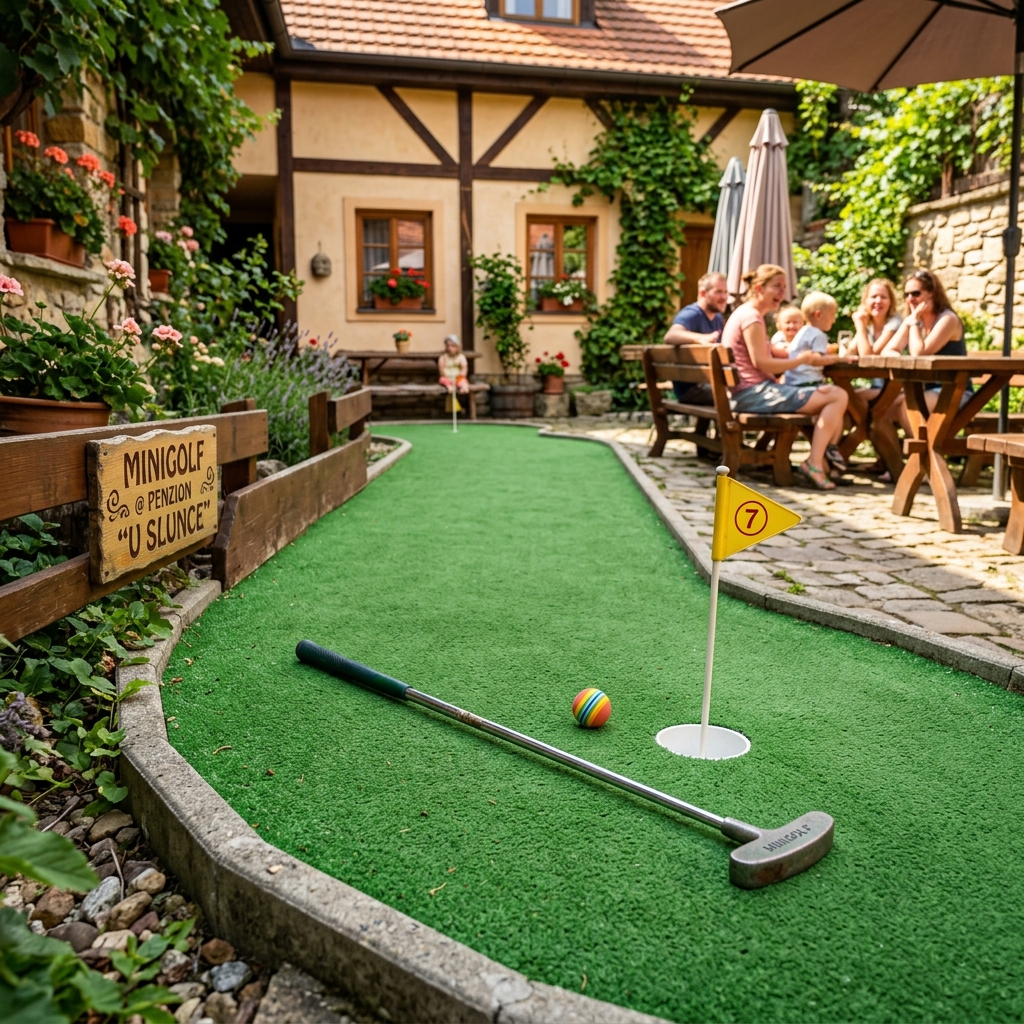 Minigolf Bašta Louny historické prostředí
