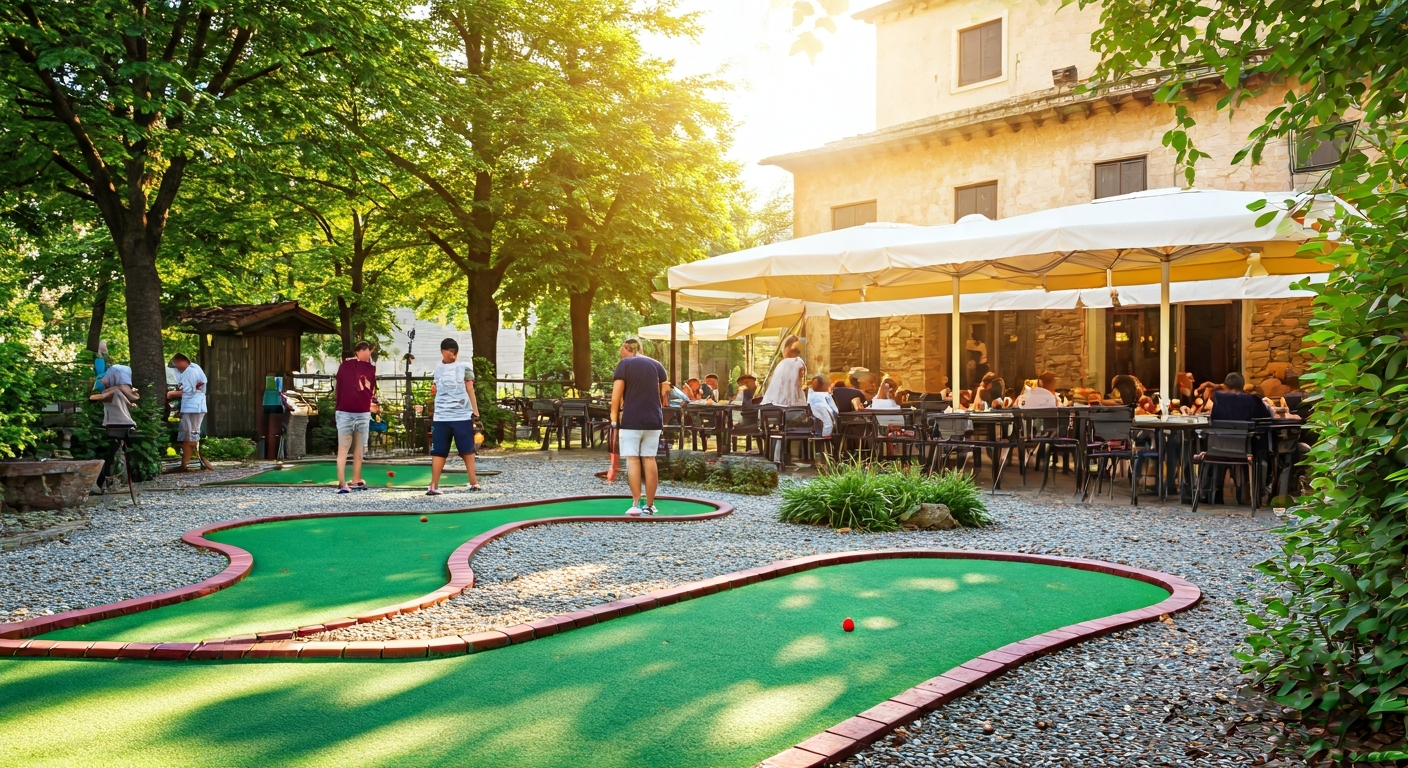 Kam na minigolf v Karviné? Objevte nejlepší minigolfová hřiště pro celou rodinu 1 Minigolfové hřiště u pizzerie La Gondola v Karviné