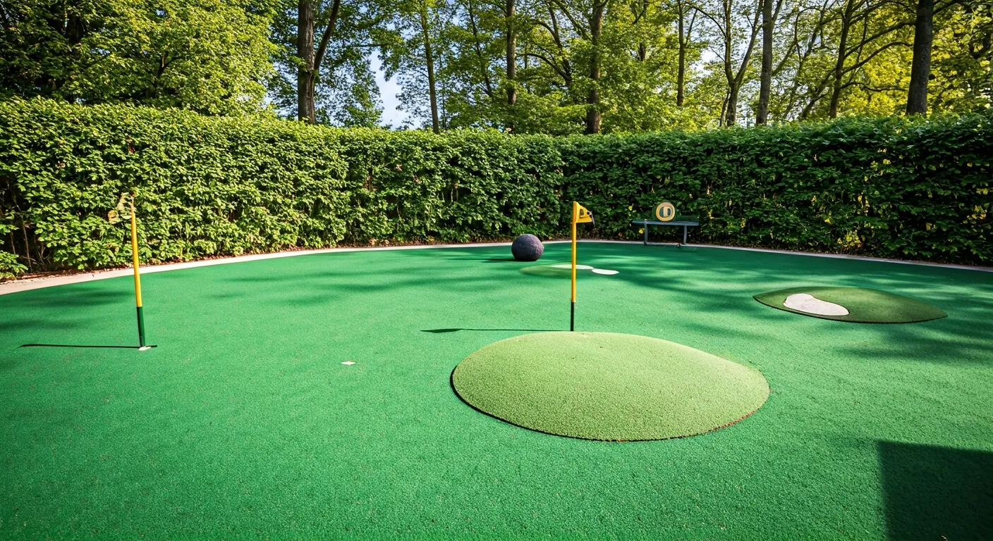 Překážky na adventure golfu nedaleko Náchoda