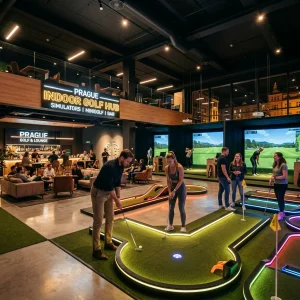 Indoor golf Praha simulátory centrum