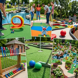 Minigolf fotky fotogalerie překážky a dráhy