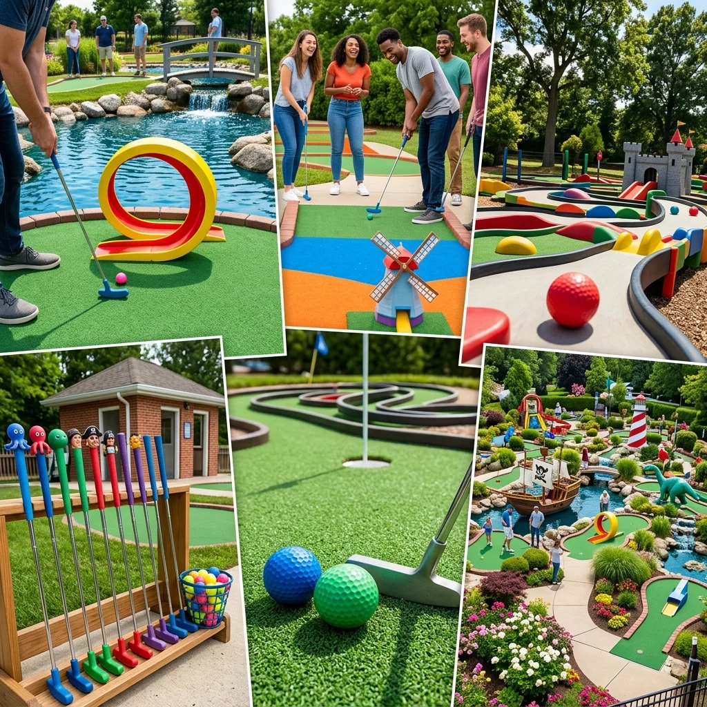 Minigolf fotky fotogalerie překážky a dráhy