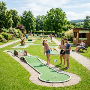 Minigolf Grygov hřiště areál Olomoucko