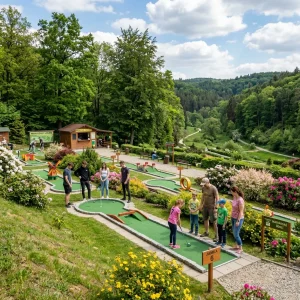 Minigolf Líšeň Brno Mariánské údolí